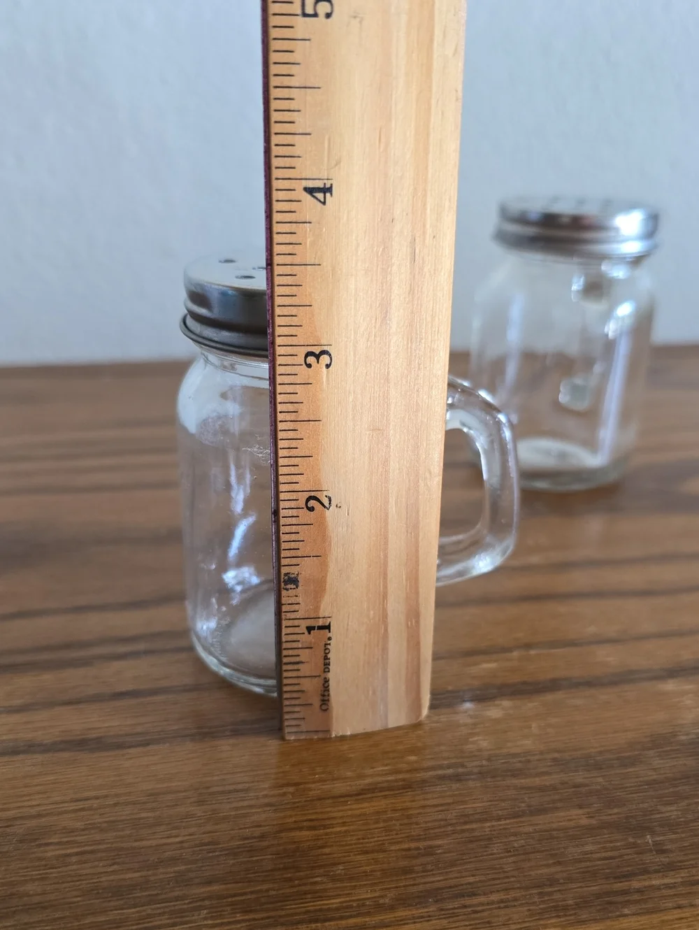 Glass Mini Mason Jar Salt and Pepper Shakers with Silver Lids (Set of 2) Tote 12
